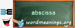 WordMeaning blackboard for abscissa